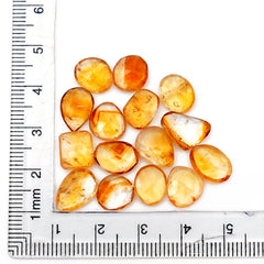 Natural Citrine Rose Cut Gemstones | Freeform Radiance for Handmade Jewelry - 15 Pieces