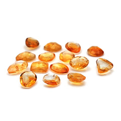 Natural Citrine Rose Cut Gemstones | Freeform Radiance for Handmade Jewelry - 15 Pieces