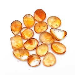 Natural Citrine Rose Cut Gemstones | Freeform Radiance for Handmade Jewelry - 15 Pieces