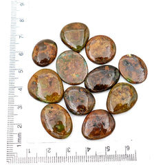 Tibetan Turquoise Smooth Cabochons | Freeform Shape Gemstone for Jewelry Making- 11 Pieces