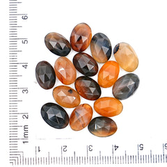 Oval Rose Cut Montana Agate Cabochon | Natural Gemstone for Jewelry Making - 15 Pieces