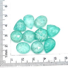 Freeform Amazonite Doublet Rose Cut Cabochon | Natural Stones for Jewelry Making - 10 Pieces