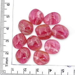 Rare Cobalto Calcite Smooth Cabochons | Pink Gemstones for Jewelry Making - 10 pieces
