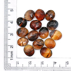 Oval Montana Agate Rosecut Cabochon | Natural Gemstone with Unique Inclusion - 15 Pieces