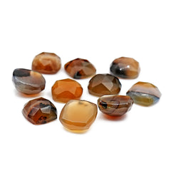 Cushion Montana Agate Rose Cut Cabochon | Natural Gemstone with Unique Inclusion - 10 Pieces
