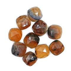 Cushion Montana Agate Rose Cut Cabochon | Natural Gemstone with Unique Inclusion - 10 Pieces
