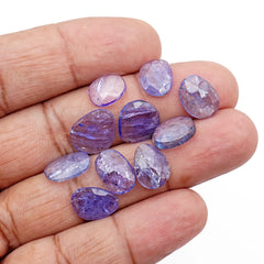 Tanzanite Rose Cut Freeform Gems | Lush Violet-Blue Brilliance Gemstones
