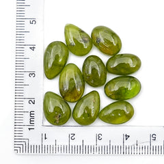 Natural Vesuvianite Smooth Cabochons Gemstones | Freeform Cabochons for Jewelry Making - 10 Pieces