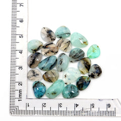 Natural Peruvian Blue Opal Rose Cut Gemstones | Polished Loose Gems for Jewelry Making - 20 Pieces