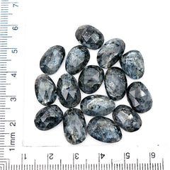 Freeform Larvikite Rose Cut Cabochon | Natural Gemstones for Jewelry Making - 15 Pieces