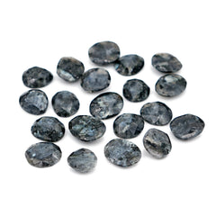 Larvikite Rose Cut Cabochon | Freeform Natural Gemstones for Jewelry Making - 20 Pieces