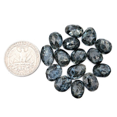 Natural Larvikite Rose Cut Cabochons | Freeform Gemstones for Jewelry - 15 Pieces