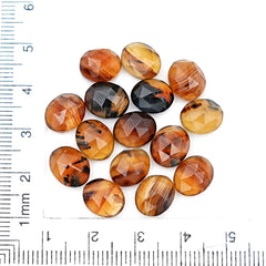 Montana Agate Oval Rose Cut Cabochon | Natural Gemstones for Jewelry Making - 15 Pieces