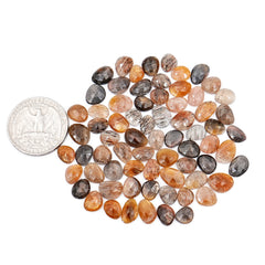 Golden Sheen Moonstone Freeform Gemstone | Rose Cut Cabochons for Jewelry - 70 Pieces