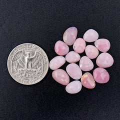 Pink Opal Rose Cut Cabochons | Peruvian Pink Gemstones for Jewelry Making - 15 pieces