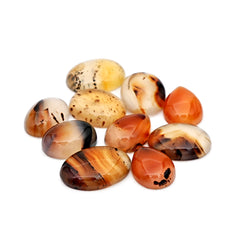 Natural Montana Agate Gemstones | Smooth Cabochons For Jewelry Making - 10 Pieces