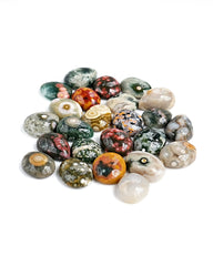 Ocean Jasper Cabochons Freeform | Natural Gemstones for Jewelry Making - 24 Pieces