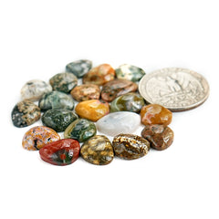 Ocean Jasper Cabochons Freeform | Natural Gemstones for Jewelry Making - 20 Pieces