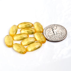 Natural Citrine Rose cut Cabochons | Freefom Shape Cabochons Gemstones for Jewelry Making - 10 Pieces