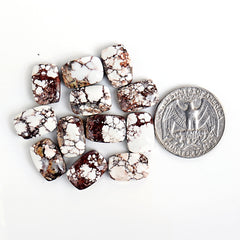 Wild Horse Jasper Cabochons| Natural Flatback Loose Gemstones for Jewelry Making - 12 Pieces