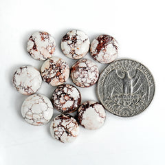 Wild Horse Jasper Cabochons| Natural Flatback Loose Gemstones for Jewelry Making - 20 Pieces