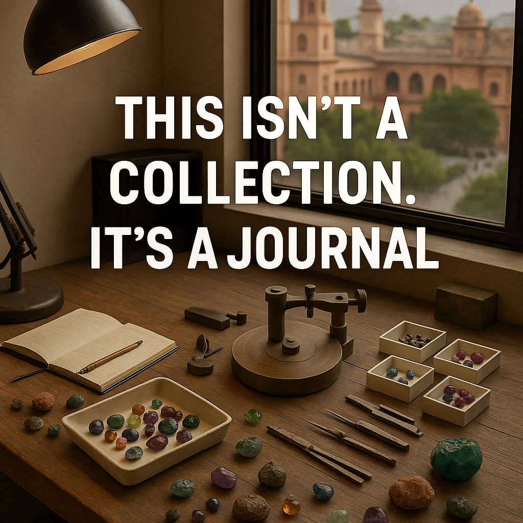 This Isn’t a Collection. It’s a Journal  - stones with stories too personal to mass-produce.