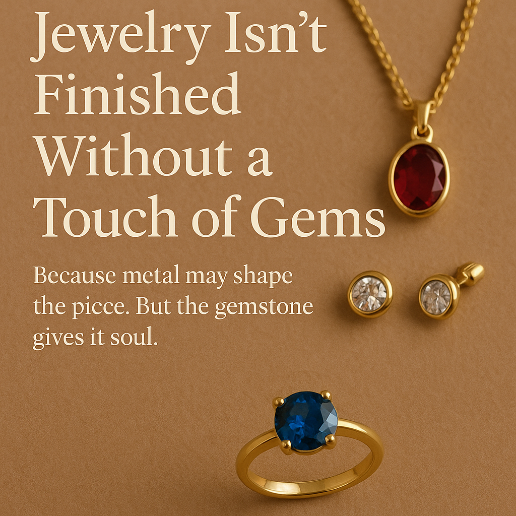 What truly finishes a piece of jewelry isn’t the clasp or the polish. It’s the gem that holds the story.  Jewelry Isn’t Finished Without a Touch of Gems