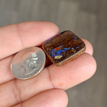 30.6cts Boulder Opal Cabochon 25X23 MM Freeform Shape AAA Grade Gemstone single Piece