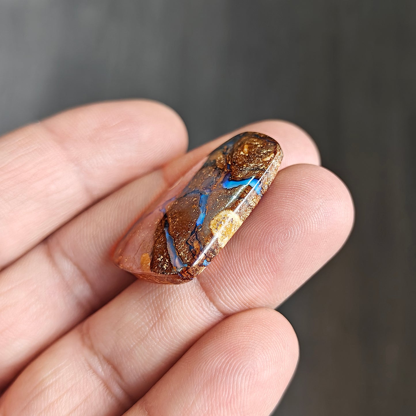 34cts Boulder Opal Cabochon 32X23 MM Freeform Shape AAA Grade Gemstone single Piece