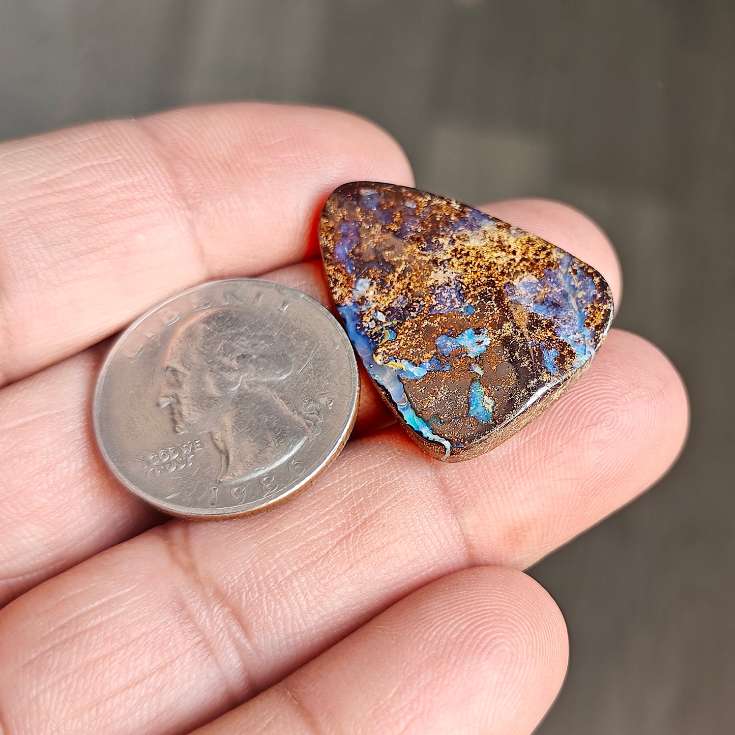 30cts Boulder Opal Cabochon 23X30 MM Freeform Shape AAA Grade Gemstone single Piece