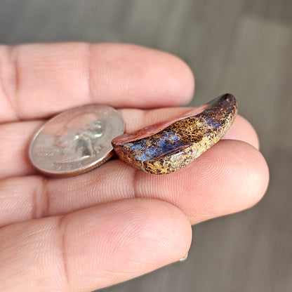 30cts Boulder Opal Cabochon 23X30 MM Freeform Shape AAA Grade Gemstone single Piece