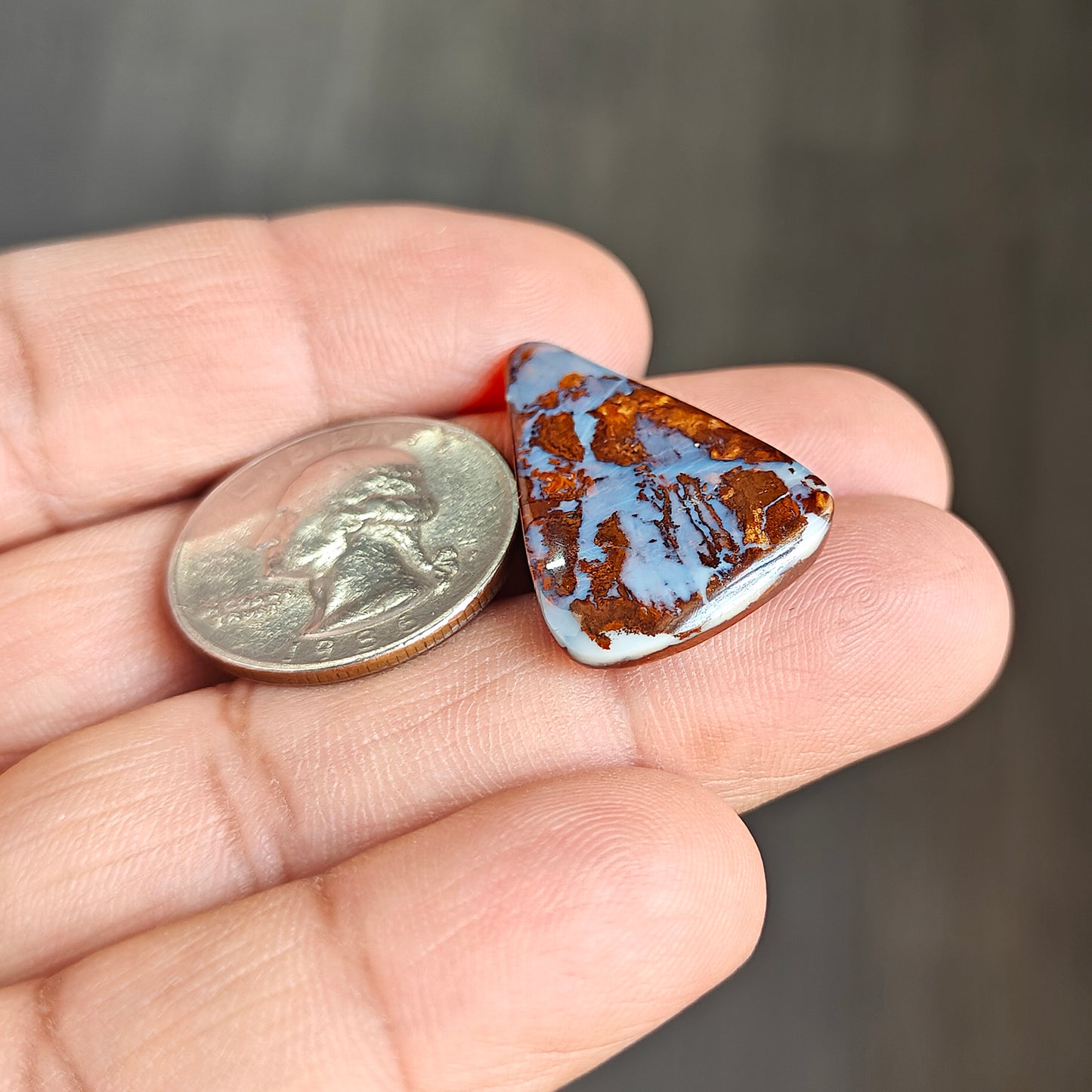 21.3cts Boulder Opal Cabochon 20X31 MM Freeform Shape AAA Grade Gemstone single Piece