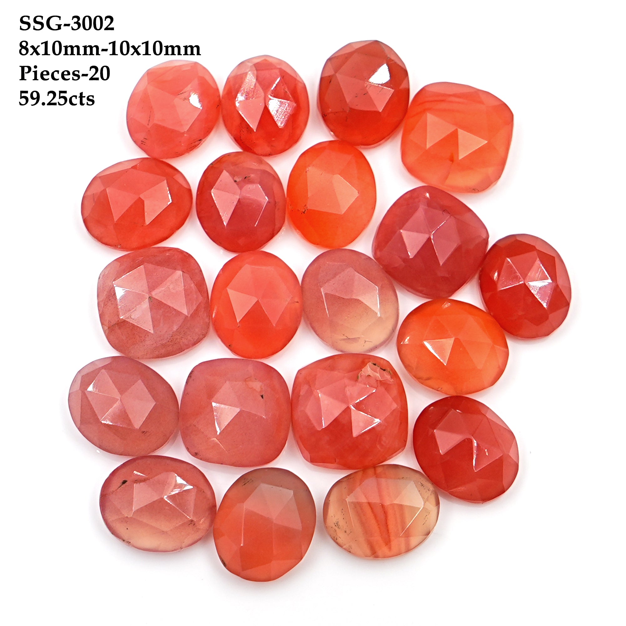 Fiery Red-Orange Botswana Agate Rosecut | Vibrant Freeform Gemstones for Statement Jewelry