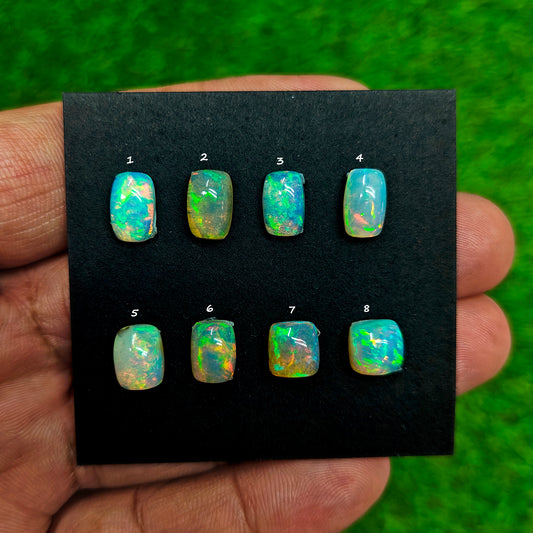 10x14mm - 12x13mm Aurora Opal Doublet Evil Eye Trilliant Form Schnitzerei zur Schmuckherstellung AA Grade Lose Edelstein - Einzelstück