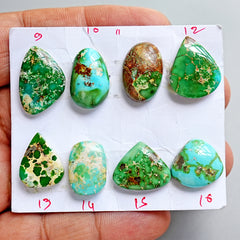 Sonoran Gold Mountain Turquoise Cabochon Natural Flatback Loose Gemstones for Jewelry Making