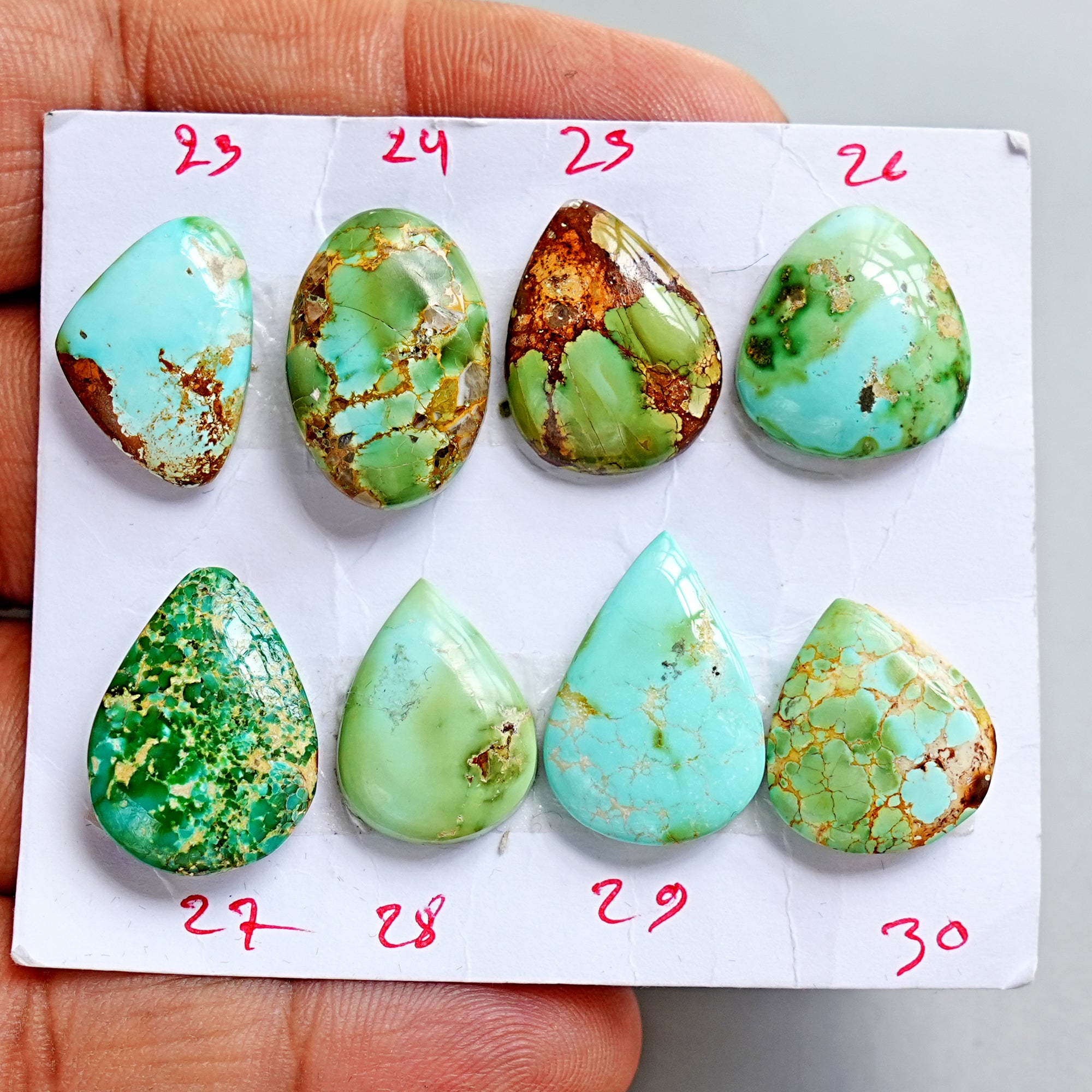 Sonoran Gold Mountain Turquoise Cabochon Natural Flatback Loose Gemstones for Jewelry Making