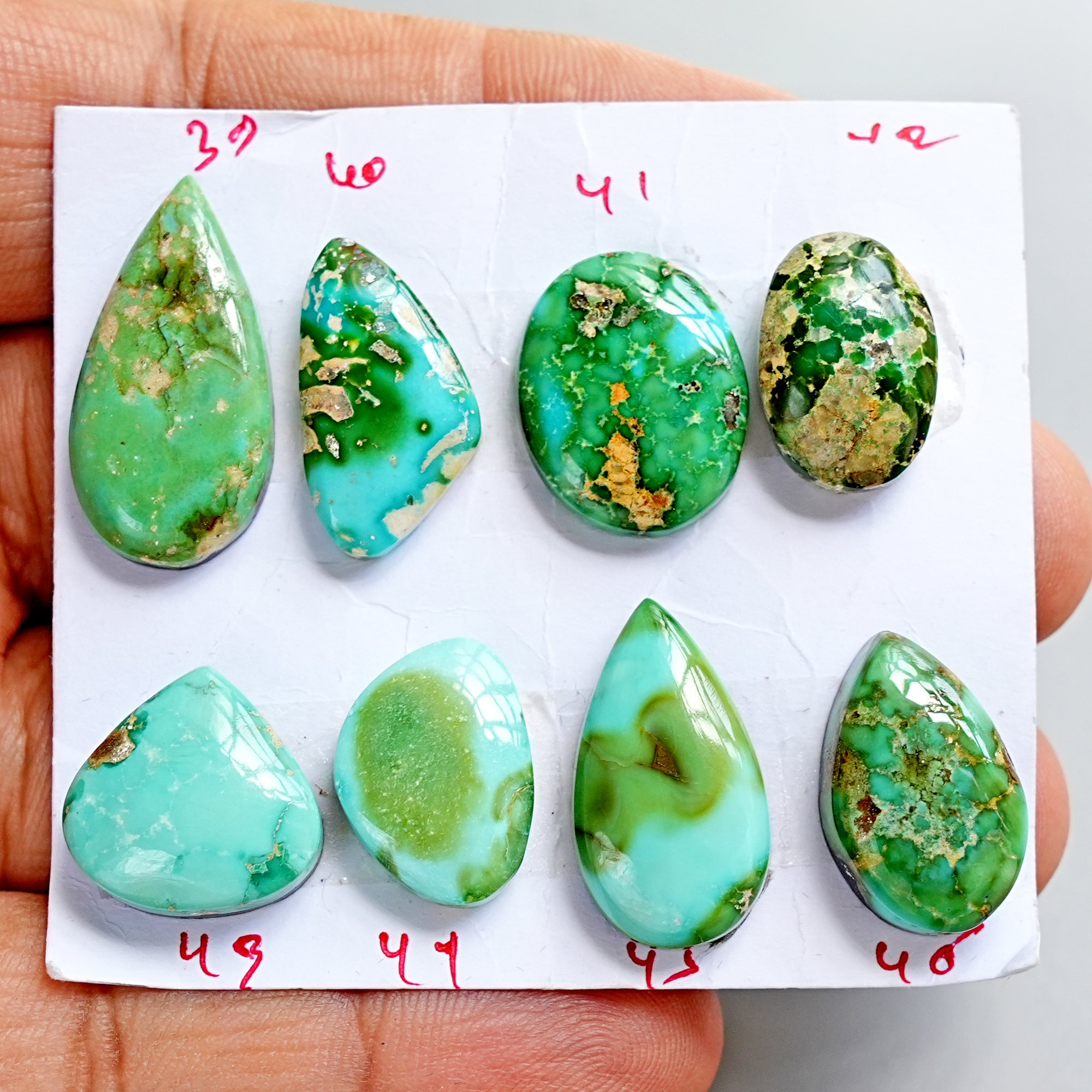 Sonoran Gold Mountain Turquoise Cabochon Natural Flatback Loose Gemstones for Jewelry Making