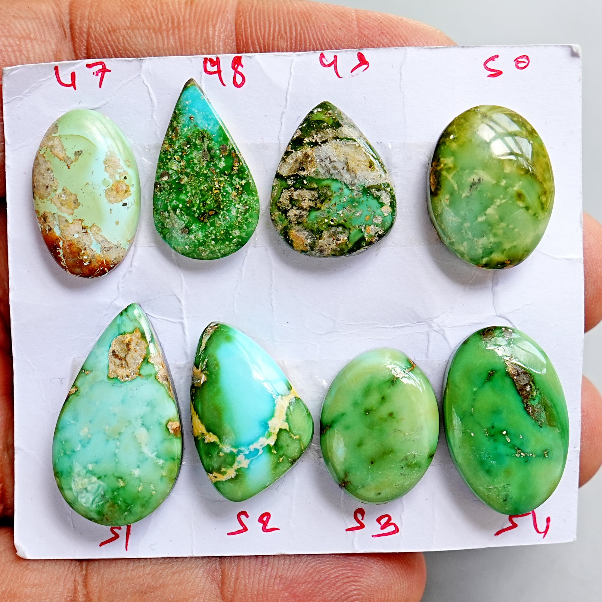 Sonoran Gold Mountain Turquoise Cabochon Natural Flatback Loose Gemstones for Jewelry Making