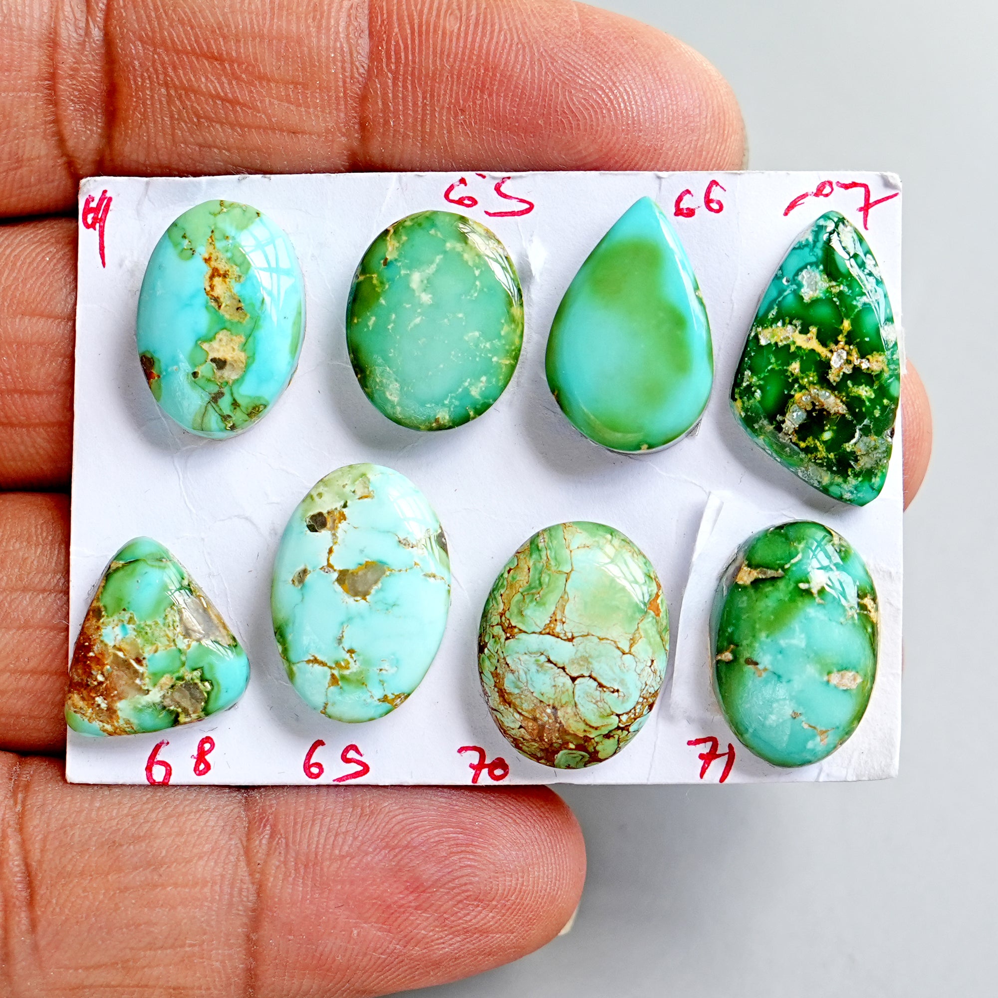 Sonoran Gold Mountain Turquoise Cabochon Natural Flatback Loose Gemstones for Jewelry Making