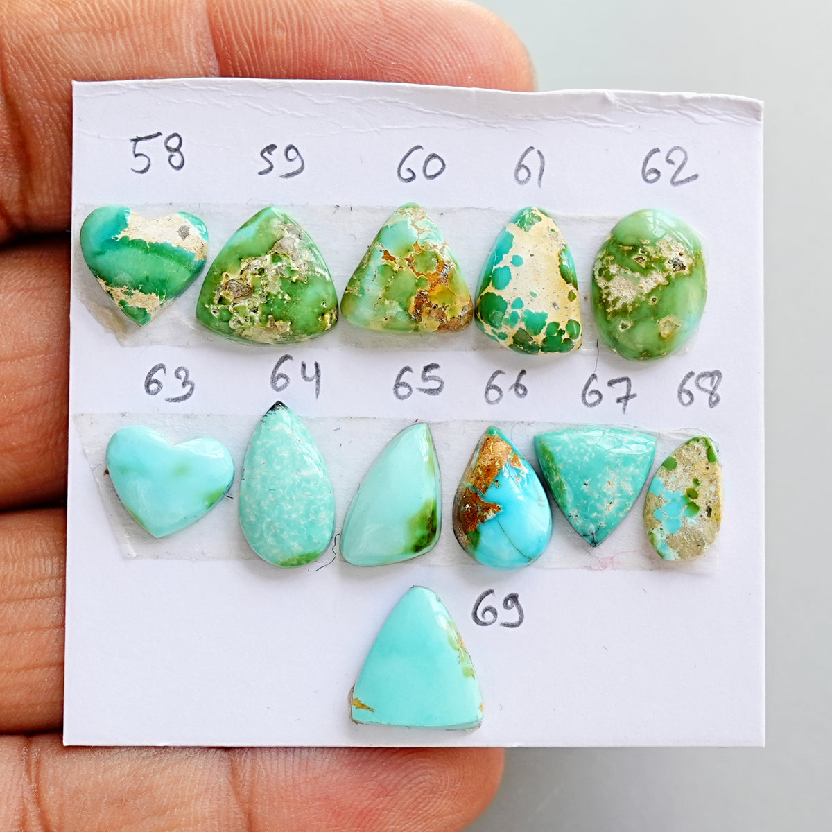 Sonoran Gold Mountain Turquoise Cabochon Natural Flatback Loose Gemstones for Jewelry Making