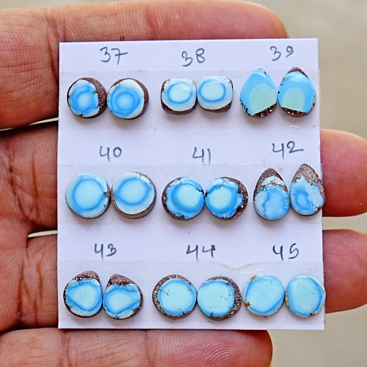Golden Hills Turquoise Cabochon Natural Kazakhstan Turquoise Flatback Loose Gemstones for Jewelry Making