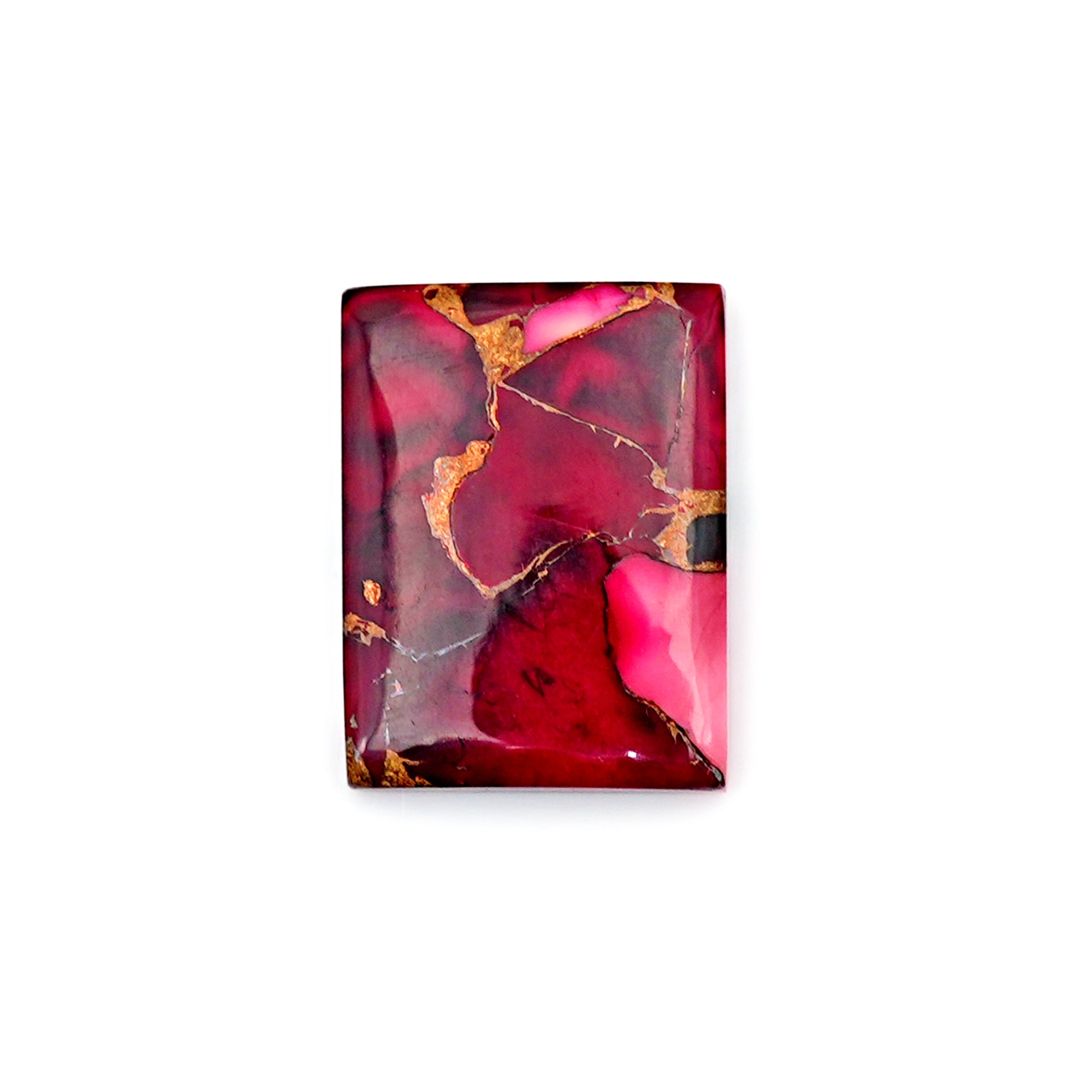Rectangle Kingman Red Dahlia Mohave Turquoise Cabochon | Freeform  Gemstone for Jewelry
