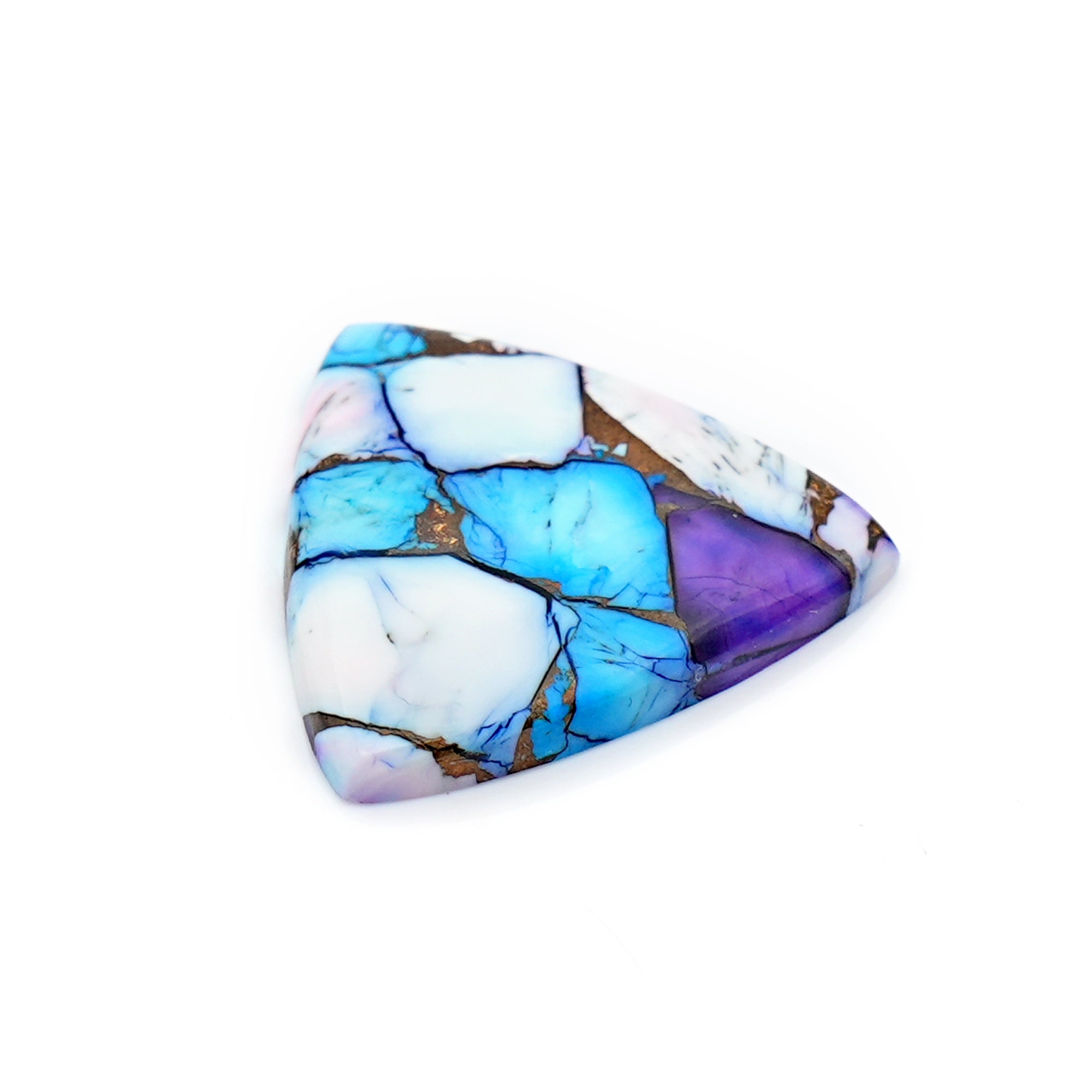 Natural Kingman Purple Dahlia Turquoise Gem | Freeform Smooth Cabochon for Jewelry