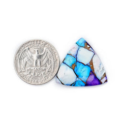 Natural Kingman Purple Dahlia Turquoise Gem | Freeform Smooth Cabochon for Jewelry