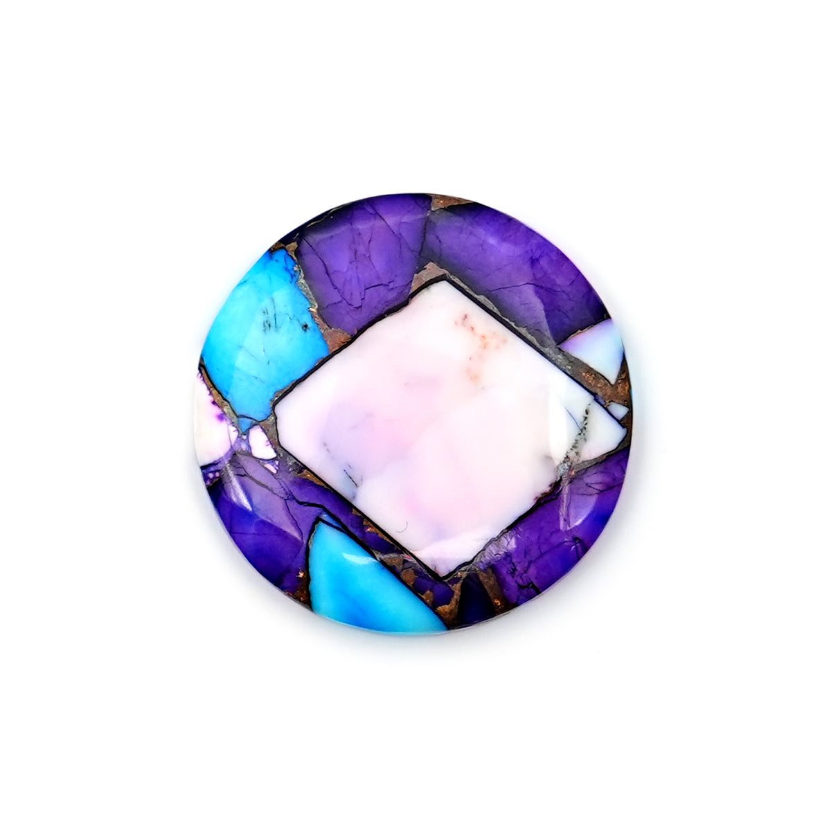 Natural Kingman Purple Dahlia Turquoise Gems | Freeform Smooth Cabochons for Jewelry