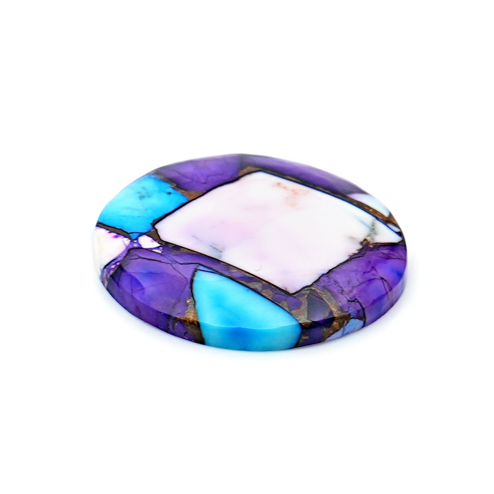 Natural Kingman Purple Dahlia Turquoise Gems | Freeform Smooth Cabochons for Jewelry