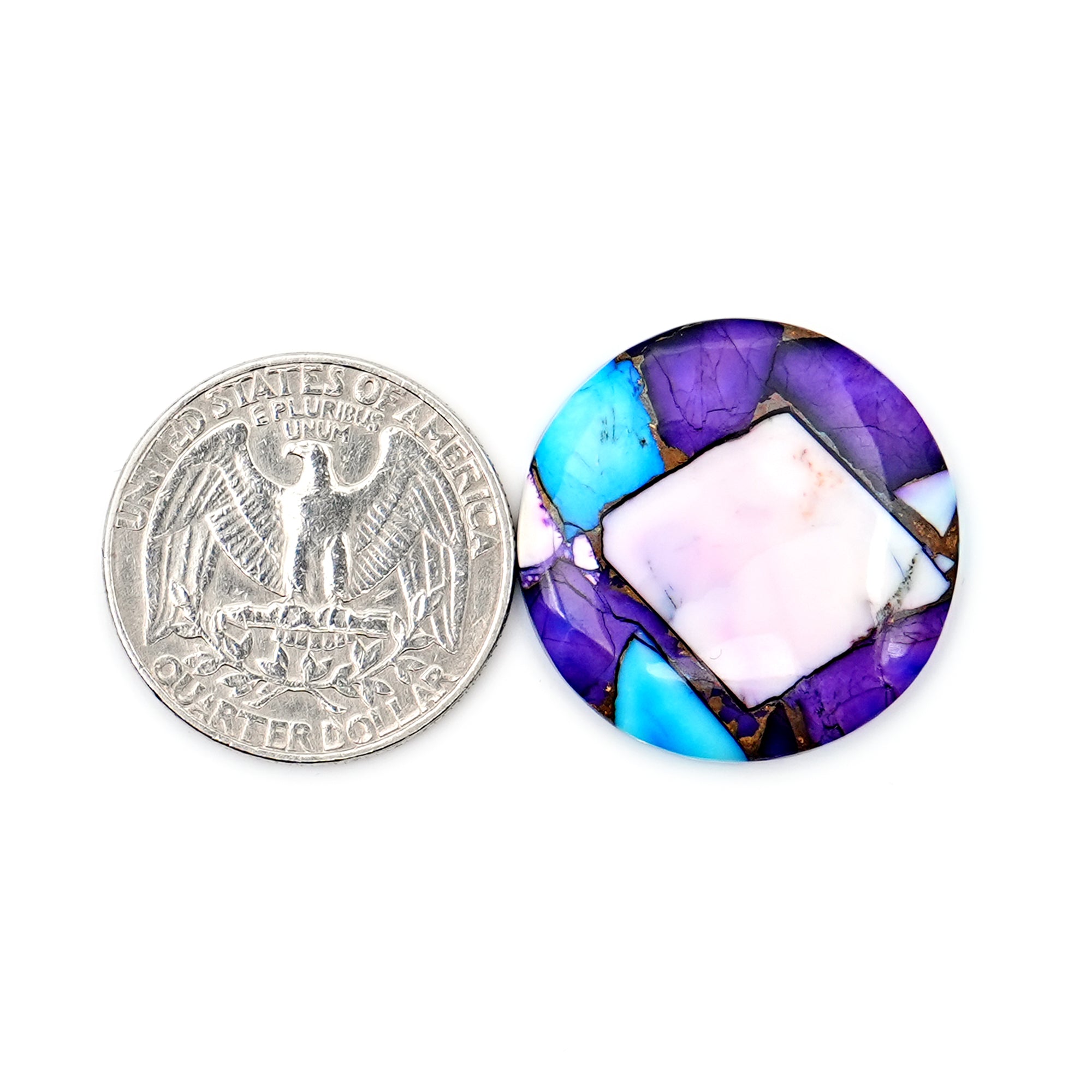 Natural Kingman Purple Dahlia Turquoise Gems | Freeform Smooth Cabochons for Jewelry