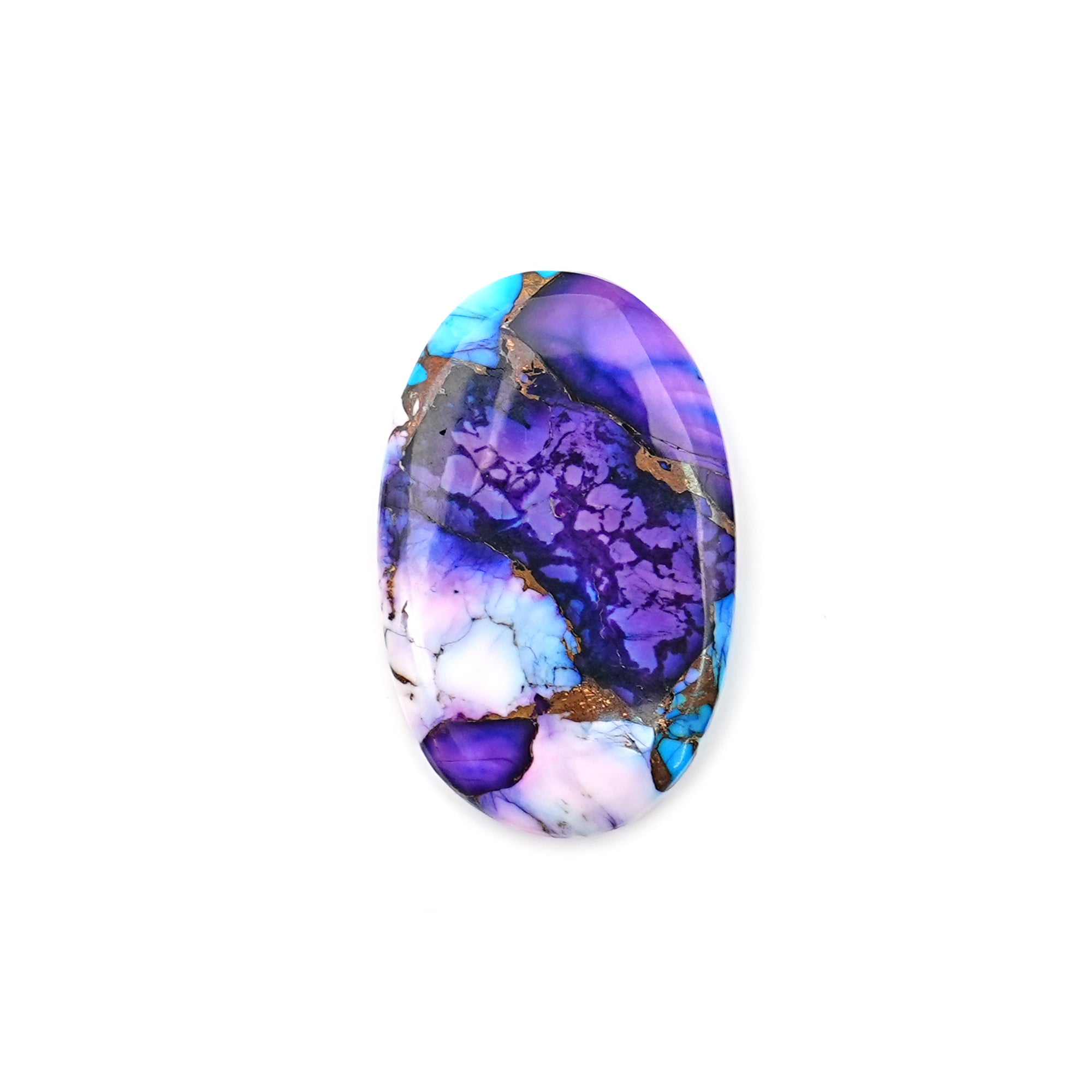 Natural Kingman Purple Dahlia Turquoise Gem | Freeform Smooth Cabochon for Jewelry