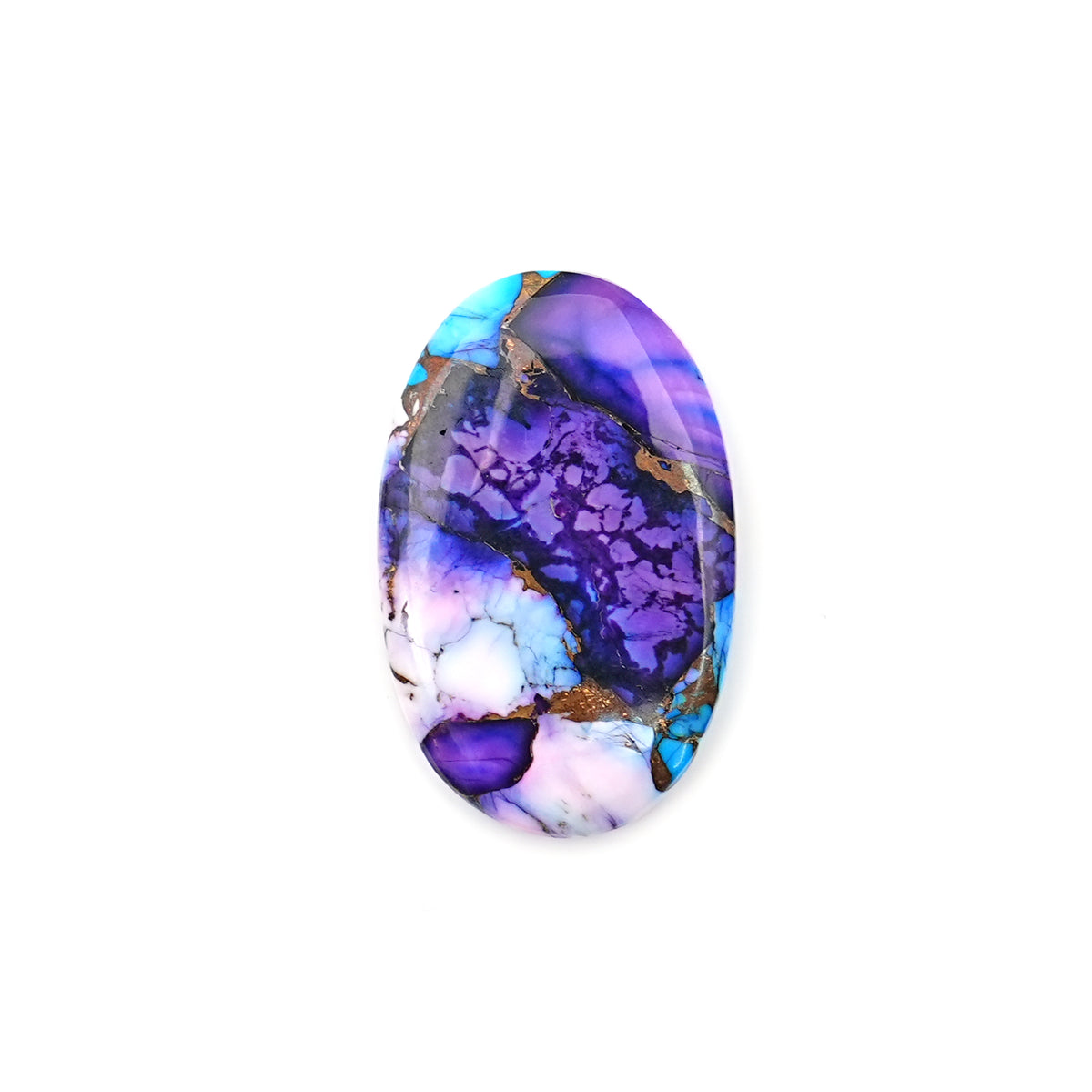 Natural Kingman Purple Dahlia Turquoise Gem | Freeform Smooth Cabochon for Jewelry