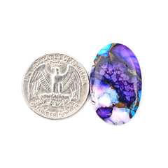 Natural Kingman Purple Dahlia Turquoise Gem | Freeform Smooth Cabochon for Jewelry